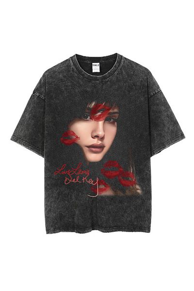 Touz Moda Lana Del Rey Printed Unisex Oversize Vintage T-shirt - Πλένεται