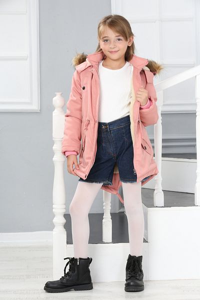 Your Consent Girl's Winter Thick Inner Fleece Long Parka Model Coat