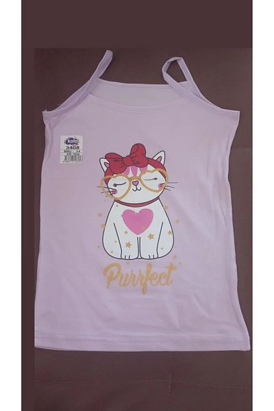 CUBBUX Girl's Rope Strap Printed Undershirt 5 Pieces