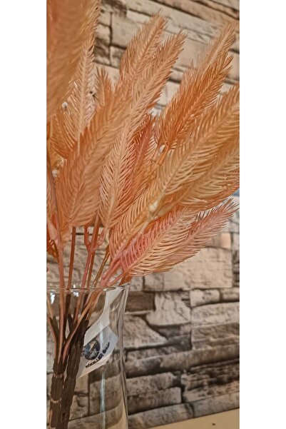 mucizevim iğne yapraklı yumuşak yapay çiçek demeti, 35 cm, 6 dallı kurutulmuş...