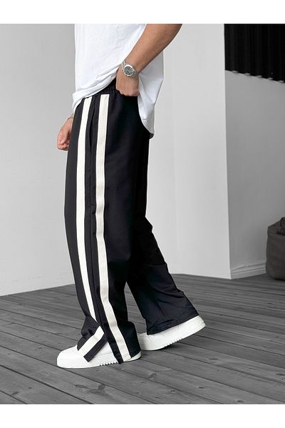 BYBASICMAN Jj-66 Model Black Stripe Slit Tracksuit