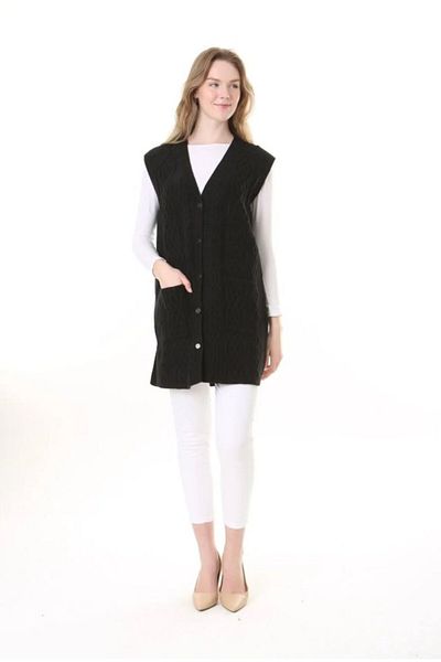Fresh&Moda Women's Wool Winter Mother Long Knitwear Vest
