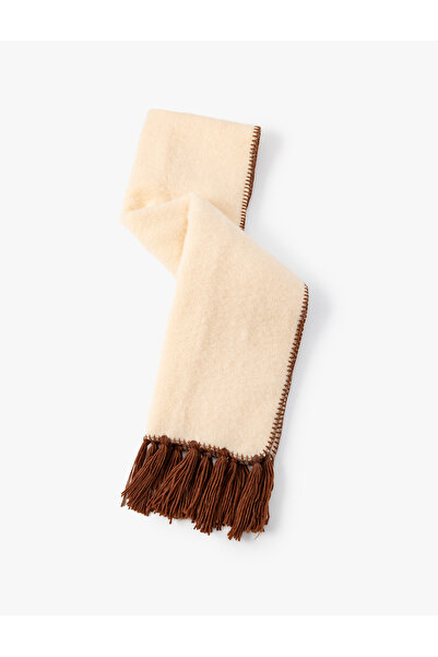 Koton Eșarfă de bază cu textura moale - Detaliat cu ciucuri