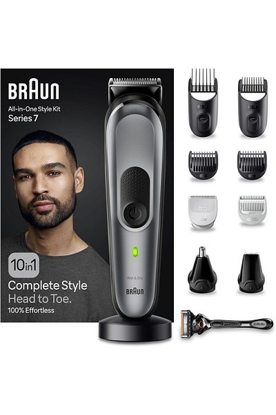 Braun 10-in-1 Multi Grooming Kit Series 7 AutoSense Technology, ProBlades, 100min Runtime - MGK 7420