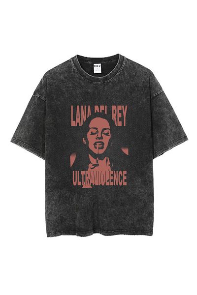 Touz Moda Lana Del Rey Printed Unisex Oversize Vintage T-shirt - Може да се пере