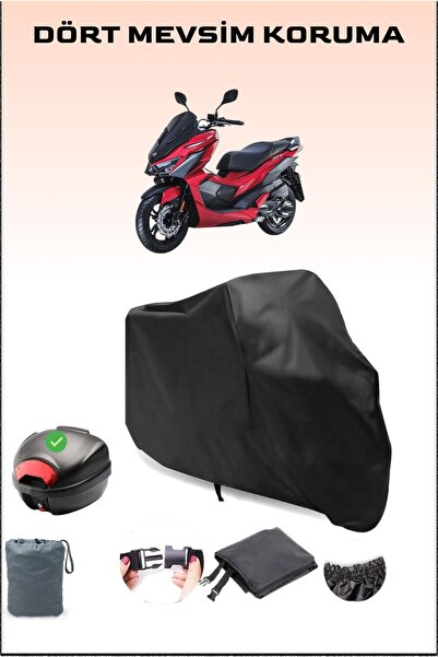 Breen Siyah Sym Jet X 125 Için Arka Çanta Ve Kilit Uyumlu Motosiklet Branda, Güvenli