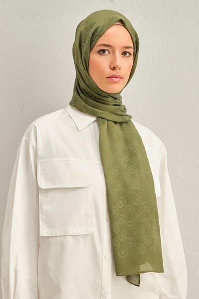 Armine Trend Lyon Shawl - 2 - Khaki 246710