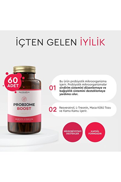 Next Microbiome Probiome-boost Takviye Edici Gıda (60 KAPSÜL)