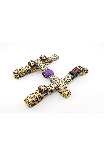 Tailpetz Leopard H-tipi Göğüs Tasması Ayarlanabilir, Konforlu Ve Dayanıklı Desenli Köpek Tasması