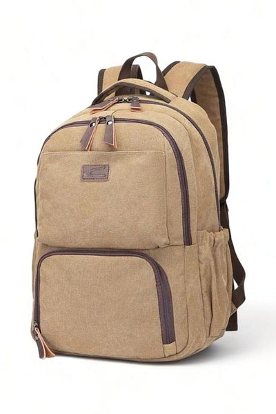 CACTİVE Cactive Canvas Light Brown Unisex Backpack Ctv1313