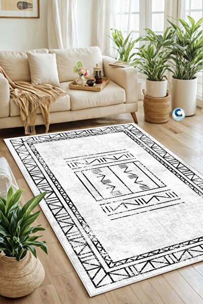 Confidence Home Makinede Yıkanabilir Kaymaz Taban Leke Tutmaz Beyaz Mutfak Ha...