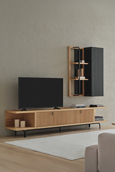 Enza Home Austin Midi Tv Ünitesi, 250x45 cm - Açık Meşe