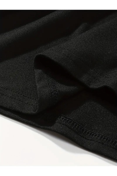 Hunors Sportswear & Company Черна голяма унисекс тениска - щамповано сърце, кръгло деколте, къси ръкави