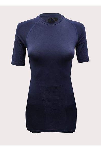 baim X Gym - Lenjerie sport lungă de compresie pentru femei, cu mânecă scurtă