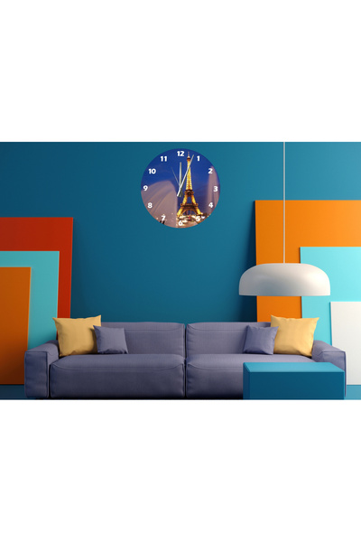 Ti Play Tİ-PLAY O NOAPTE ÎN PARIS 30X30CM CEAS DE PERETE MODERN DECORATIV ACR...