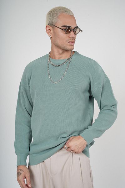 king brich Ανδρικό πουλόβερ Kingbrich Crew Neck Oversize Mold