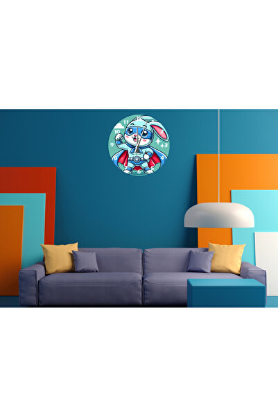 Ti Play Tİ-PLAY EROUL IEPURAȘ ALB 30X30CM CEAS DE PERETE MODERN DECORATIV ACR...