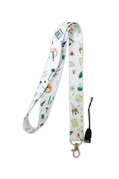PABALAS Physics-Chemistry Molecules Pattern Neck Lanyard Strap Name Badge Holder-Phone Strap