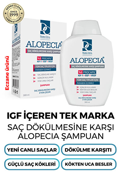 Alopecia Saç Dökülmesine Karşı Igf Ve Procapil Içerikli Saç Bakım Şampuanı 300 ml