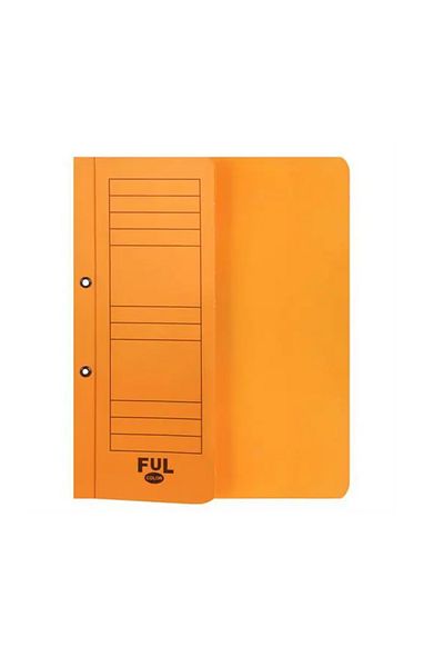 Polin Colorful Half Cover Cardboard File - Orange 50 Pack