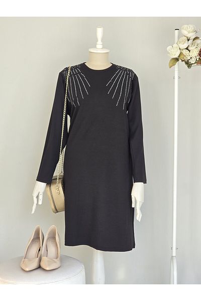 ENDAMIM Large Size Tunic - Twist Knitted Fabric, Lycra