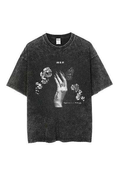 Touz Moda Lana Del Rey Printed Unisex Oversize Vintage T-shirt - Πλένεται