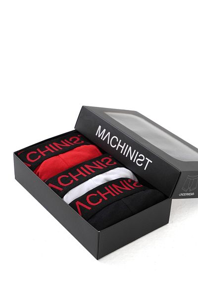 Machinist Ανδρικό Premium Flex 3-pack Μαύρο-άσπρο-κόκκινο Boxer
