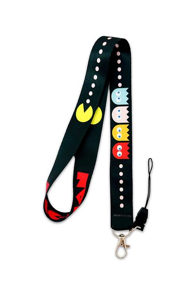 PABALAS Pac-Man Pattern Neck Lanyard Strap Name Badge Holder-Phone Strap