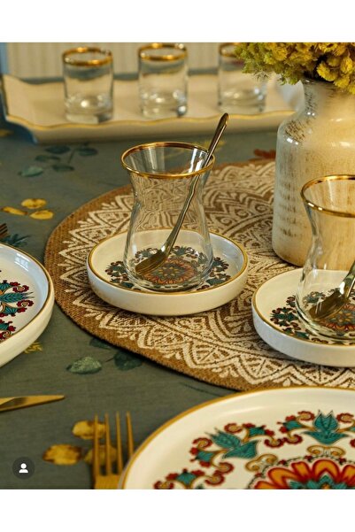 DUKKANI ISTANBUL 18 Piece Mirra Cup Tea Cup Set