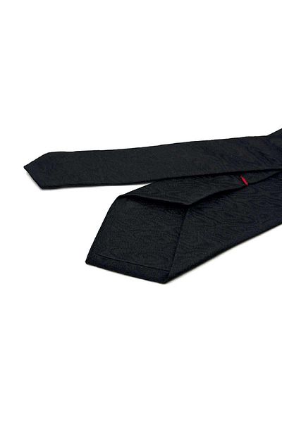 Kravatkolik Trevenzulo Style Black Self Pattern Italian Silk Tie Hr1889