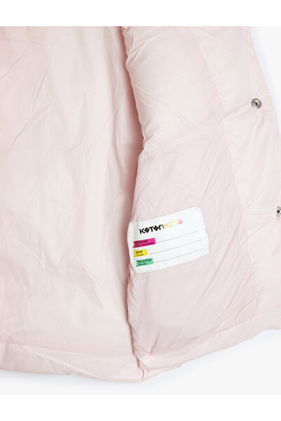 Koton Inflatable Vest Stand Collar Pocket Detailed Snap Closure