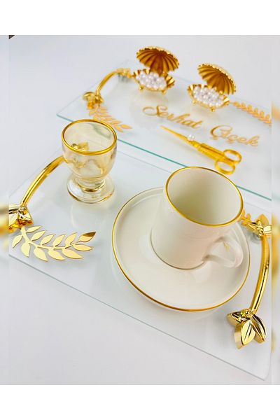 CyzHome Embrace Gold Transparent Promise Tray