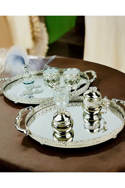 CyzHome Whisper Metal Silver Promise Tray