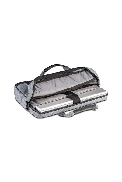 Classone Ravenna Vp1504 15,6 Inch Su Geçirmez Kumaş Ve Fermuar ,laptop El Çantası -gri