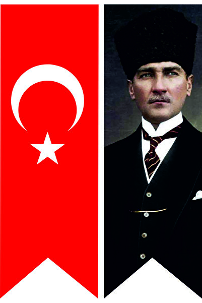 MAVİ DENİZ REKLAM TÜRK BAYRAĞI VE ATATÜRK BASKILI KIRLANGIÇ BAYRAK TAKIM 50*150