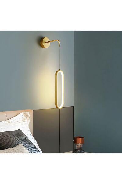 Lambadar Elips Sarkıt Model Led Beyaz Işık Ultra Power Led Avize Salon Hol Yatak Odası Ledli Aplik Avize