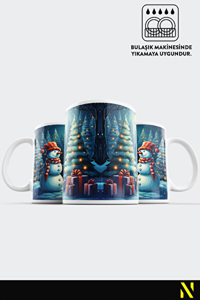 nilizma Christmas New Year Themed Snowman Mug Cup Mug 330 ml