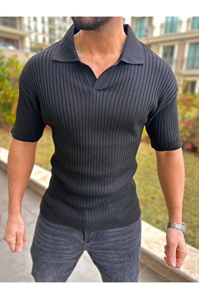 elkumoda Polo Neck Slim Fit Cotton T-Shirt - Breathable and Sweat-Proof