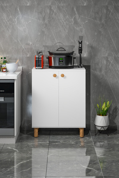 Platinreyon Bohem 2 Kapaklı 3 Raflı Çok Amaçlı Ayakkabılık Erzak Dolabı