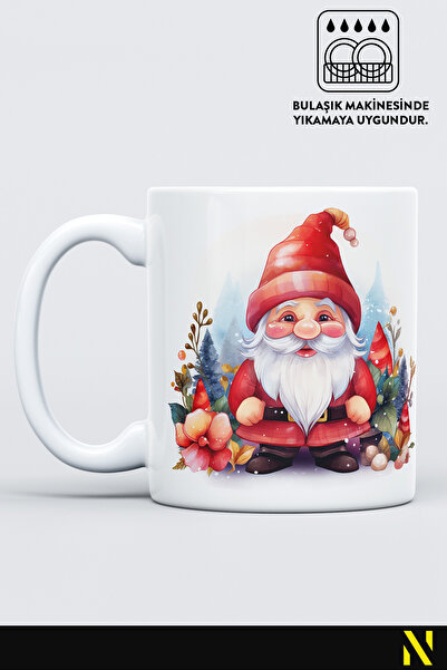 nilizma Christmas New Year Gnome Porcelain Mug Cup