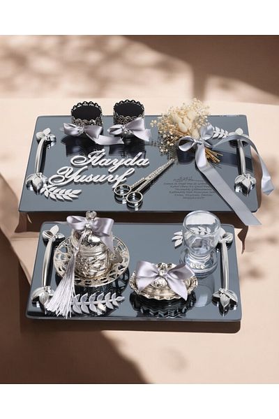 CyzHome Harmony Silver Promise Engagement Tray