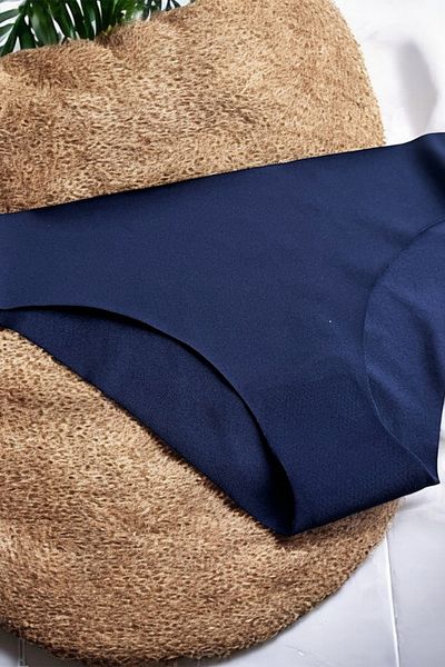 BLİSS WEAR FASHION Chiloți de damă, 3 piese, albastru marin, tăiați cu laser