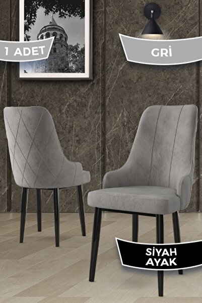 Canisa Concept Trex Serisi 1.sınıf Babyface Kumaş 1 Adet Gri Sandalye Siyah M...