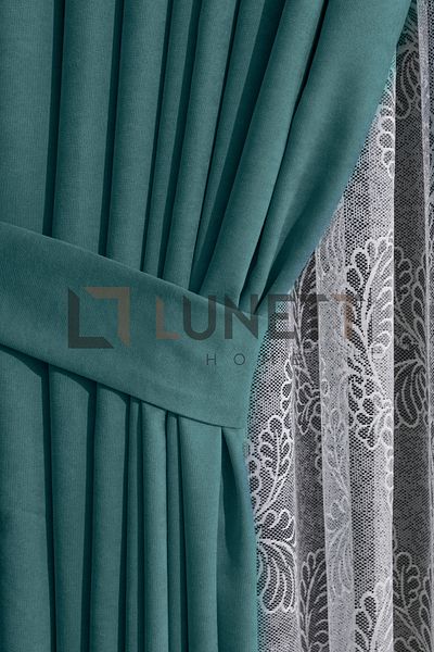 LUNETT HOME Off-The-Shelf Oil Color Pleatless Extra-Forced Flat Planting Backdrop Curtain Single Wing 12487