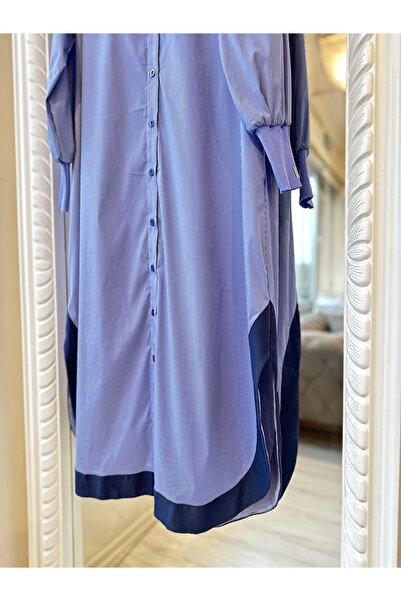 Invee İNVEE 6895 Lacivert Uzun Gömlek