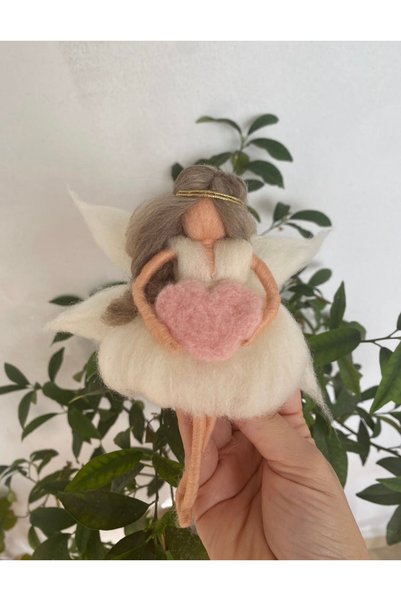 Tasarım Keçe peri bebek, keçe melek bebek, keçe bebek