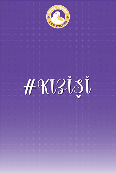 SUNA Kız İşi Yazı Sticker-Etiket Araba-Motosiklet-Cam-Metal 21x7cm