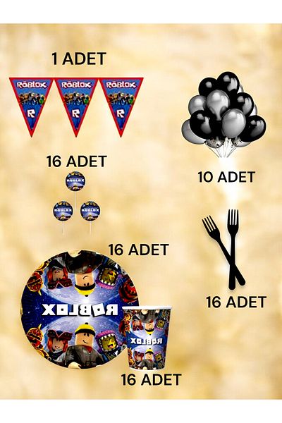 VibeHome Roblox Themed m Pack for 16 - Birthday Party and Fun Events