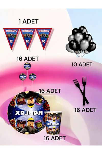 VibeHome Roblox Themed m Pack for 16 - Birthday Party and Fun Events