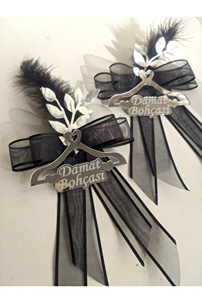 bir parça tasarım Damat Bohçası Süsü Gümüş Pleksi Tek Adet